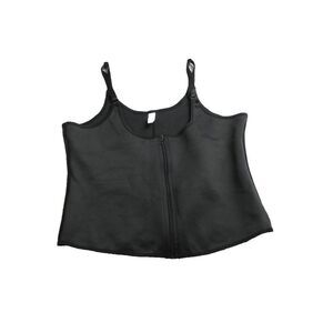 Neoprene Body Shaper Womens 3XL‎ XXXL Black Zip Up Workout Nylon Corset Ladies